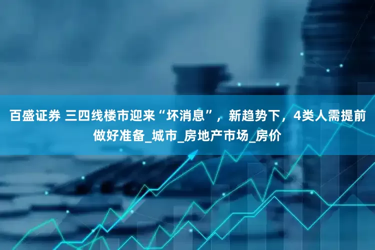 百盛证券 三四线楼市迎来“坏消息”，新趋势下，4类人需提前做好准备_城市_房地产市场_房价