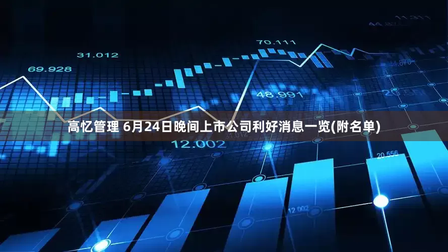 高忆管理 6月24日晚间上市公司利好消息一览(附名单)