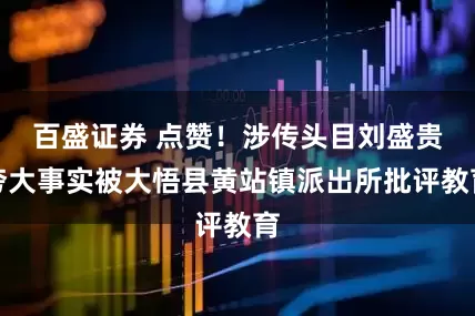 百盛证券 点赞！涉传头目刘盛贵夸大事实被大悟县黄站镇派出所批评教育